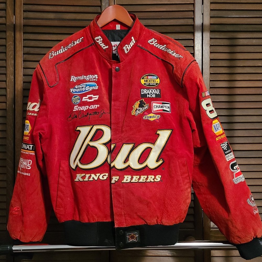 Dale Earnhardt Jr. Budweiser Nascar Leather Jacket